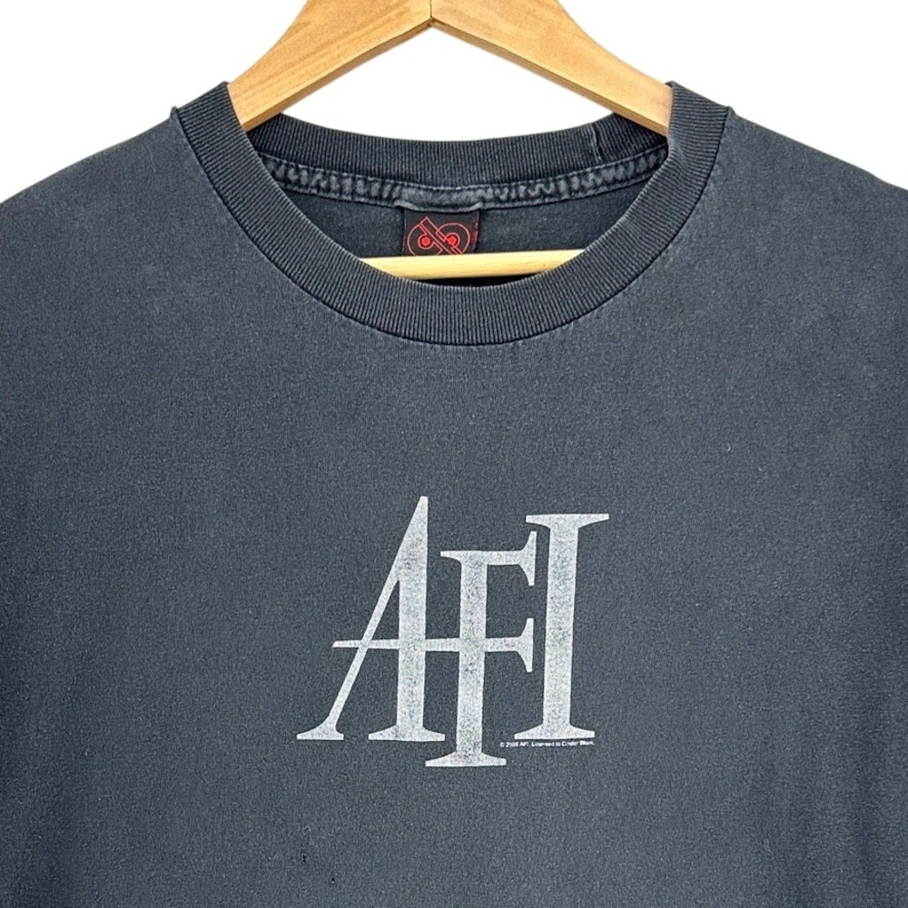 VTG 2006 AFI Decemberunderground Band Shirt Cinder Block Faded Black XL Punk Emo